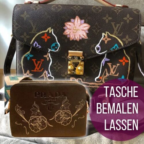Tasche bemalen lassen Designertasche Handtasche Prada Louis Vuitton