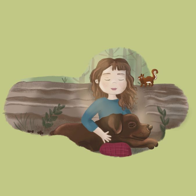 Haustier malen lassen Hund Kinderbuch Illustration