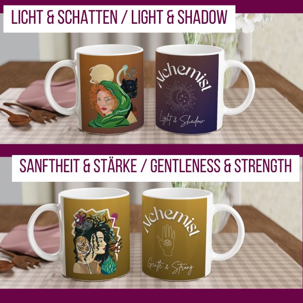 Alchemie Tassen 1 Alchemie Tassen Licht Schatten Sanftheit Stärke