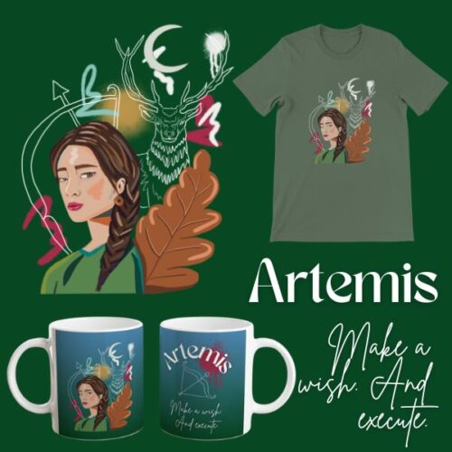 Göttin Artemis Tasse T-Shirts