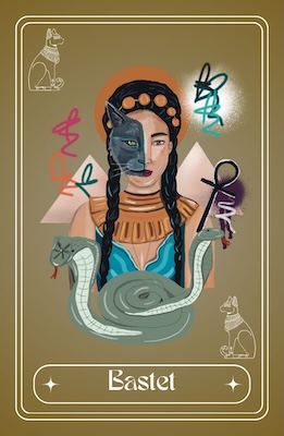 Goddess Bastet oracle card Goddess Bastet Goddesses oracle pick an oracle card