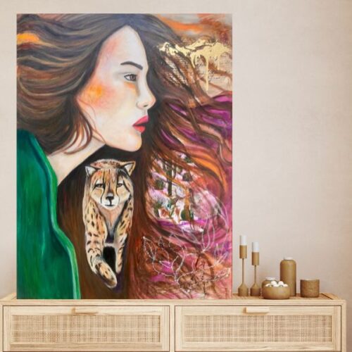The Adventuress Oil Painting Cheetah