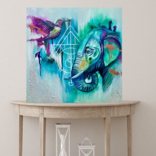 Kolibri und Elefant Krafttiere Sigil