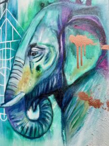 Krafttier Elefant Sigil Gemälde Rauhnächte Krafttiere