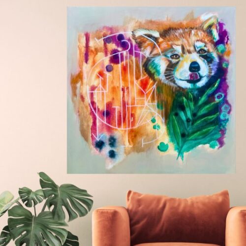 Roter Panda Gemälde Innere Zufriedenheit