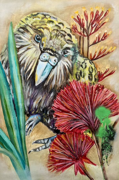 Silent Messengers Kakapo Gemälde Silent Messengers