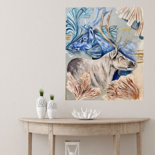 Perspektive Shift Rentiere Gemälde