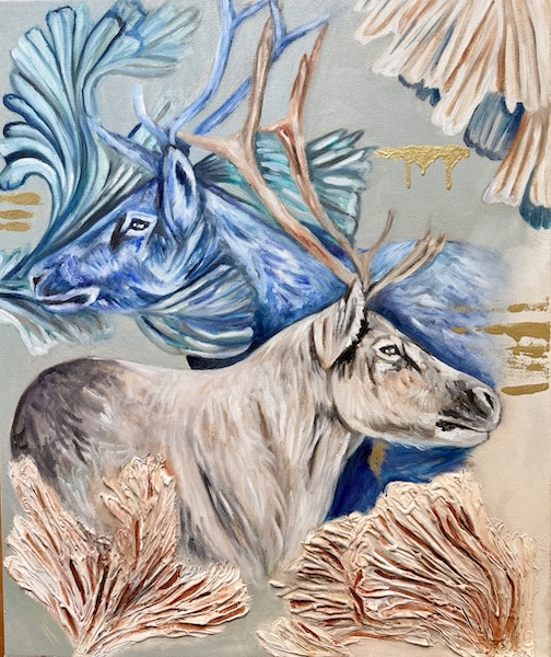 Perspektive Perspektive Rentiere Shift Ölgemälde