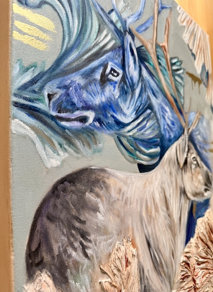 Perspektive Perspektive Shift Gemälde Rentiere