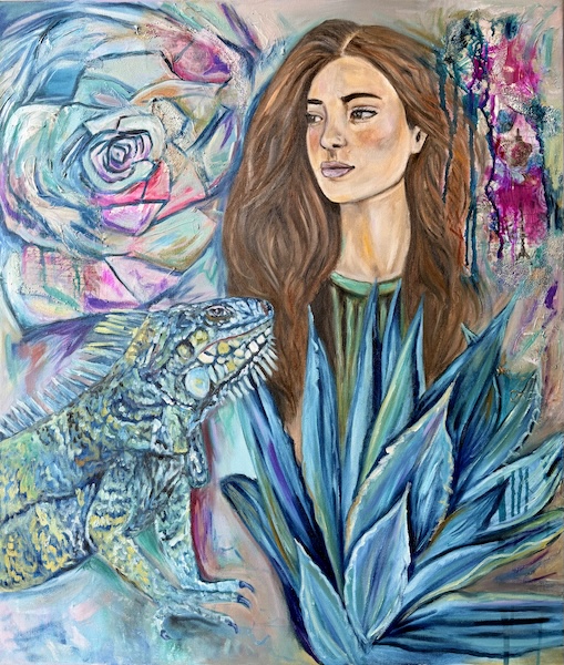 Dream Shift Dream Oil Painting Iguana